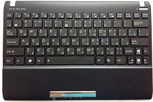 Клавиатура для ноутбука Asus Eee PC 1025, 1025C, 1025CE, 1060 черная, верхняя панель в сборе