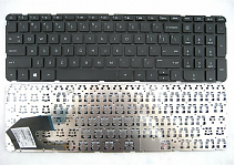 Клавиатура для ноутбука HP Pavilion 15-b черная, без рамки